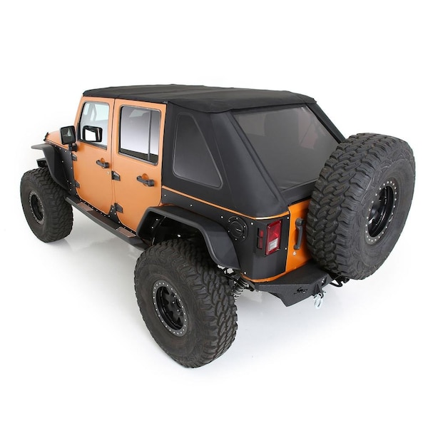 Smittybilt BOWLESS COMBO TOP KIT W/TINTED WINDOWS - PROTEK JEEP, 07-18 WRANGLER (JK) 4 DOOR 9087135K - main